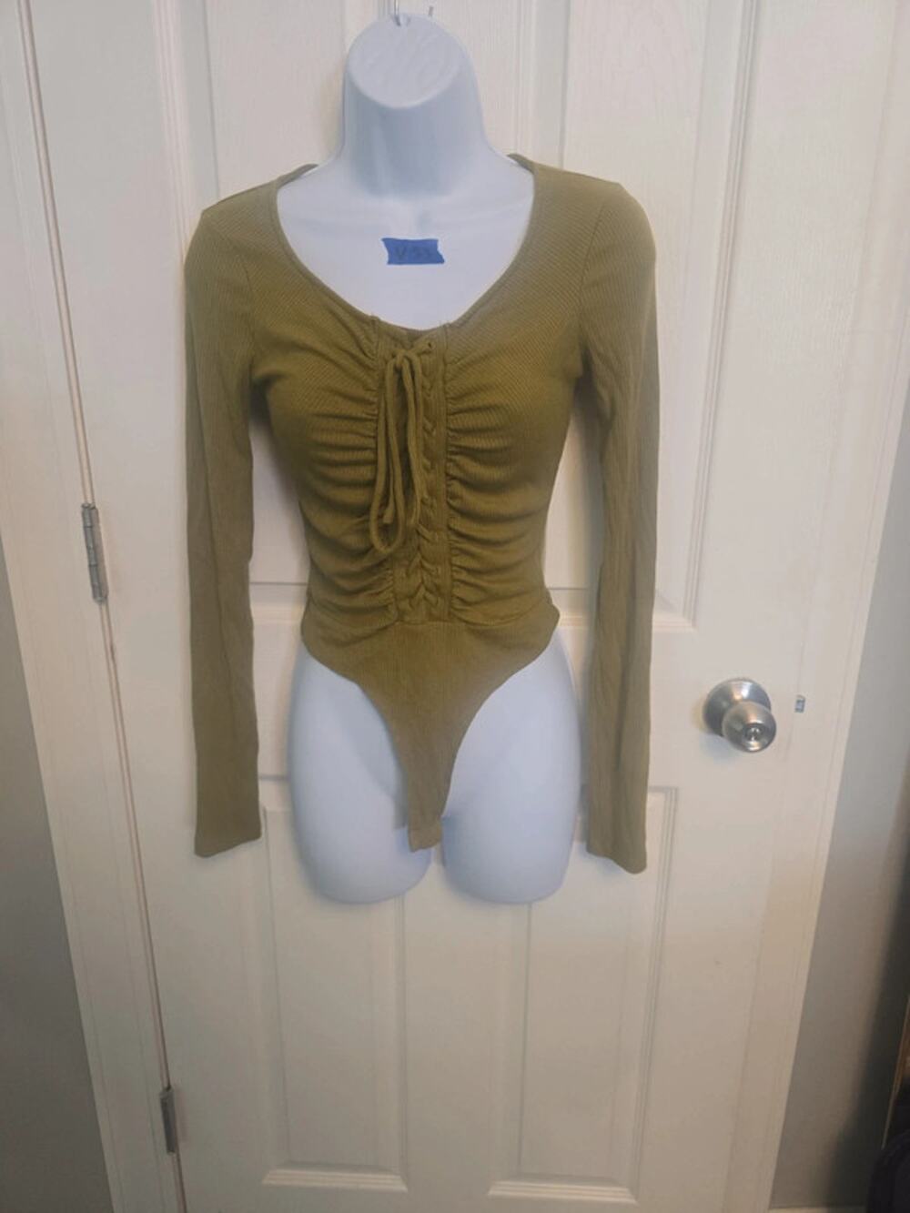 V33 S.O. size small olive green body suit